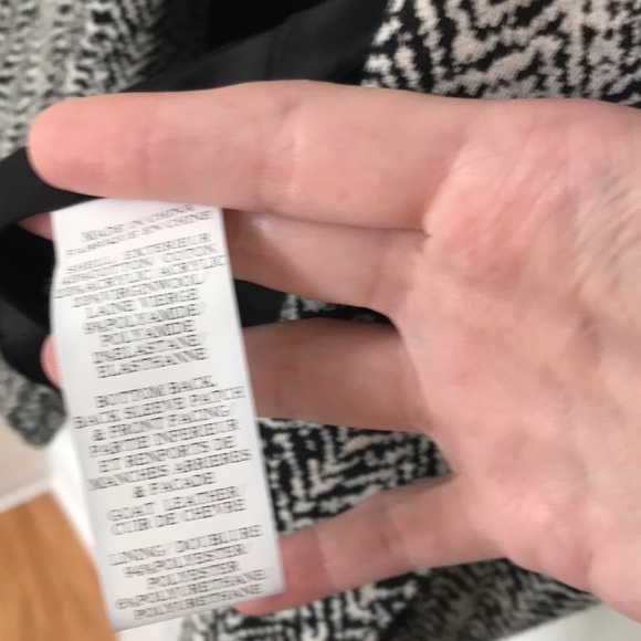 Theory Joean Tweed Herringbone Leather Jacket - Picture 4 of 4